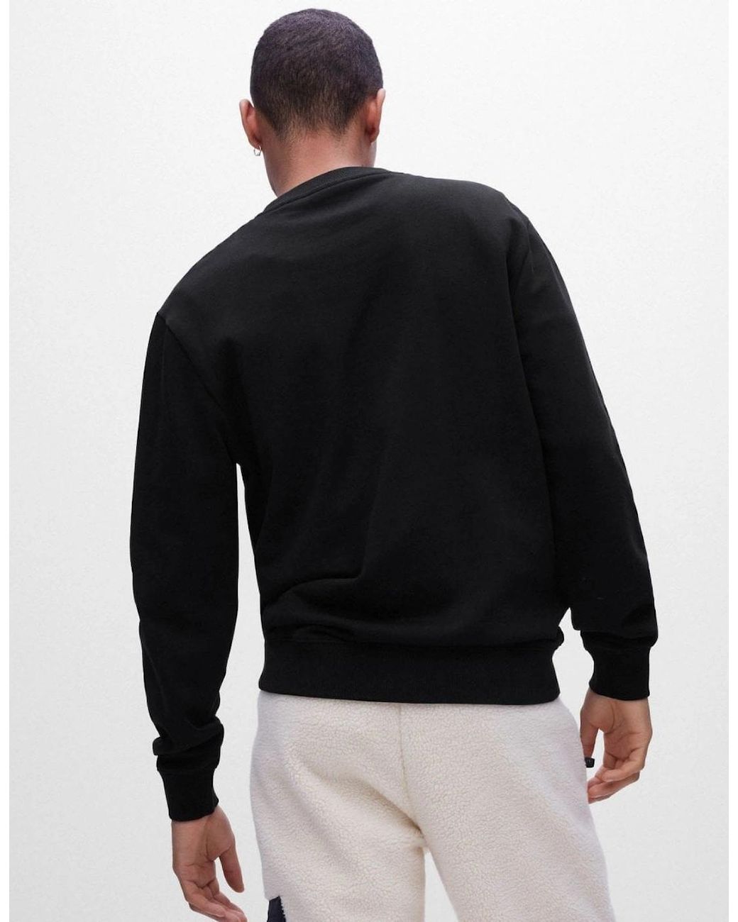 Boss Black Hugo Dem Large Logo Crew Neck Sweatshirt for men