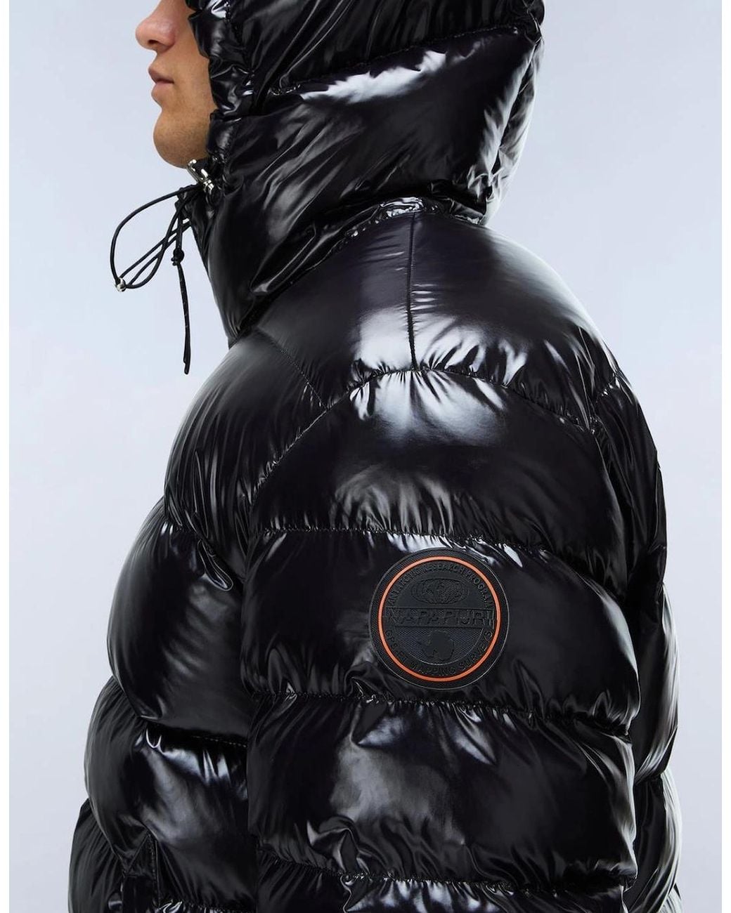 Napapijri Black Terez Shine Puffer Jacket for men