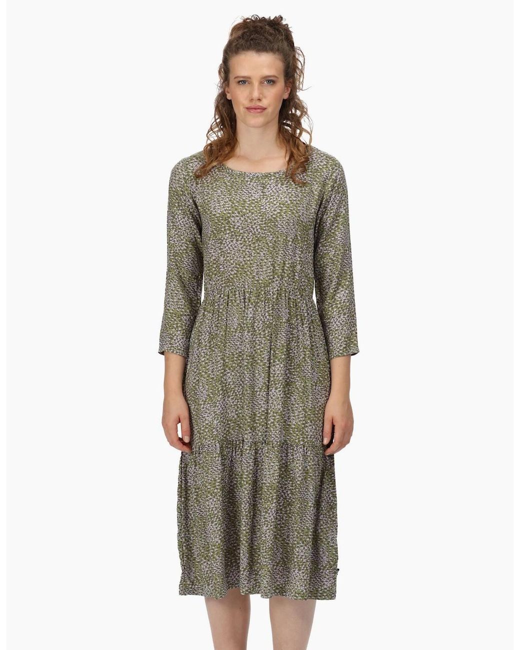 Regatta Gray Ladies Briella Abstract Long-Sleeved Casual Dress