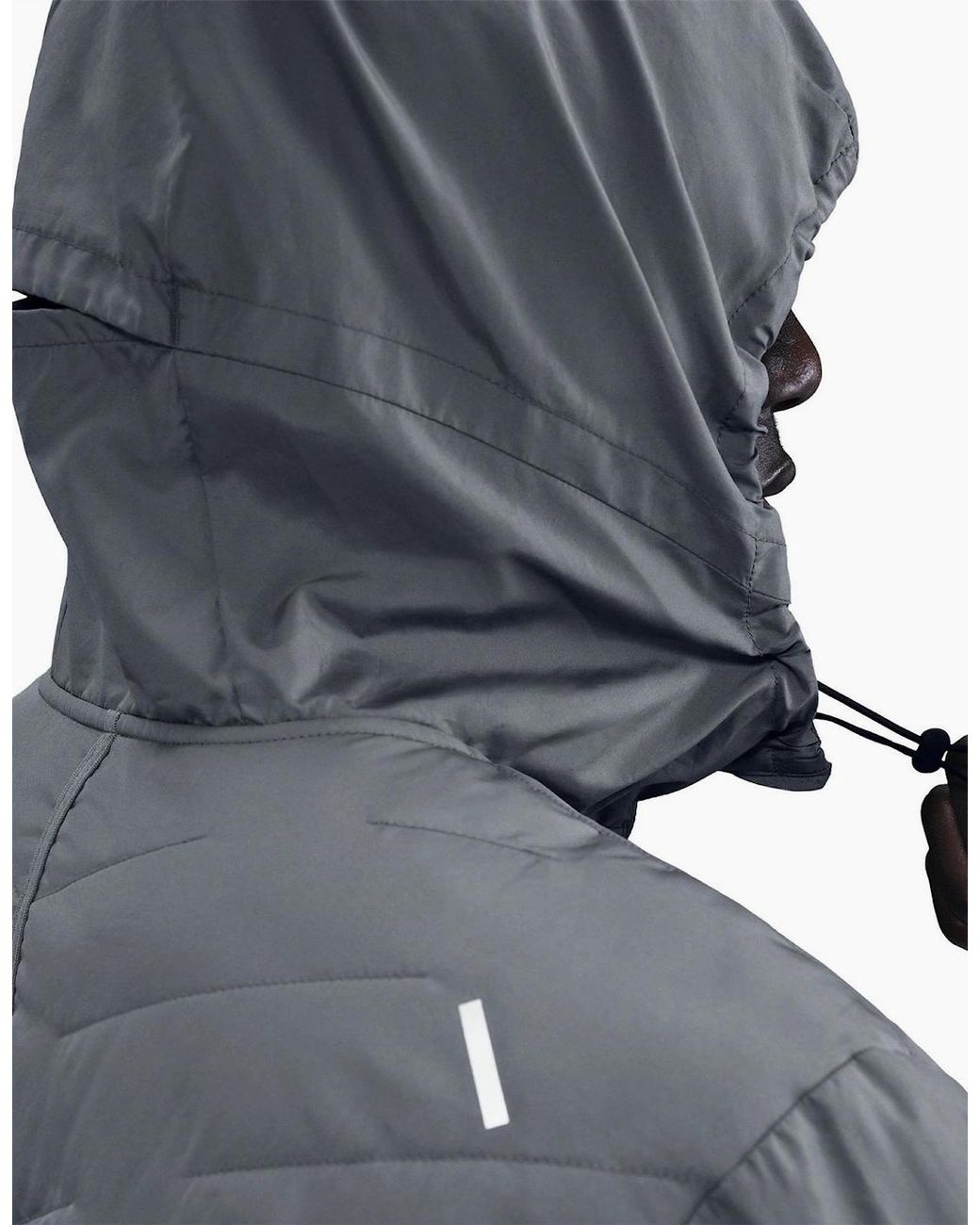 Nike Gray Sn54 Colour Block Zipped Pocket Puffer Jacket for men