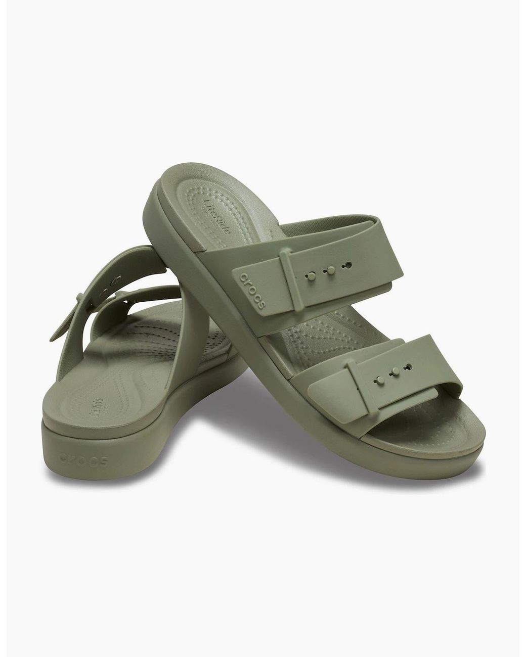 CROCSTM Green Brooklyn Buckle Eva Cargo Sandals
