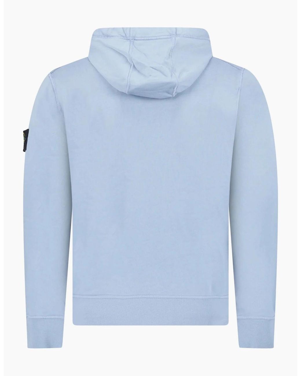 Stone Island Blue Cotton Hoodie Sweatshirt for men