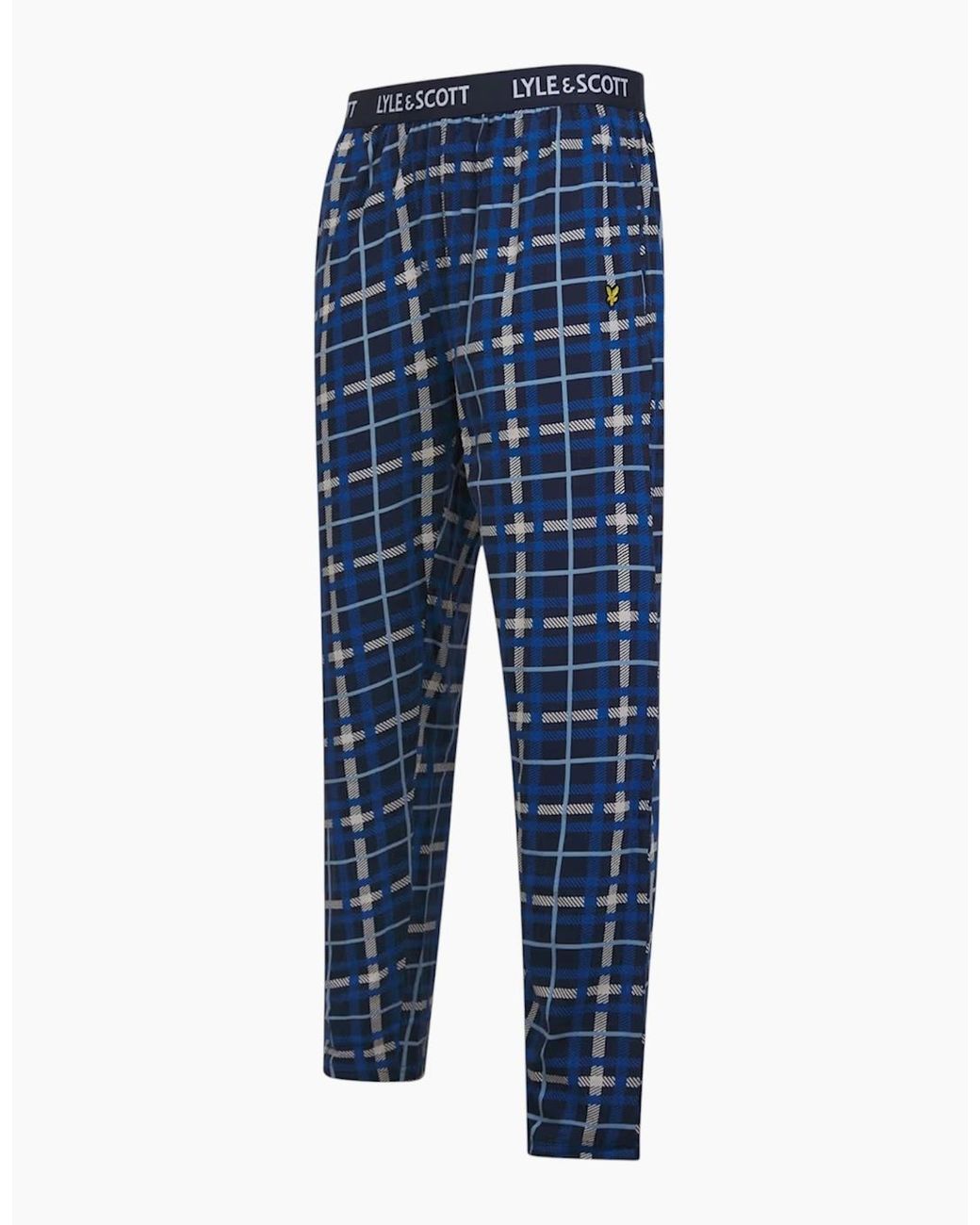 Lyle & Scott Blue Lyle & Scott Cotton Pajamas Set for men