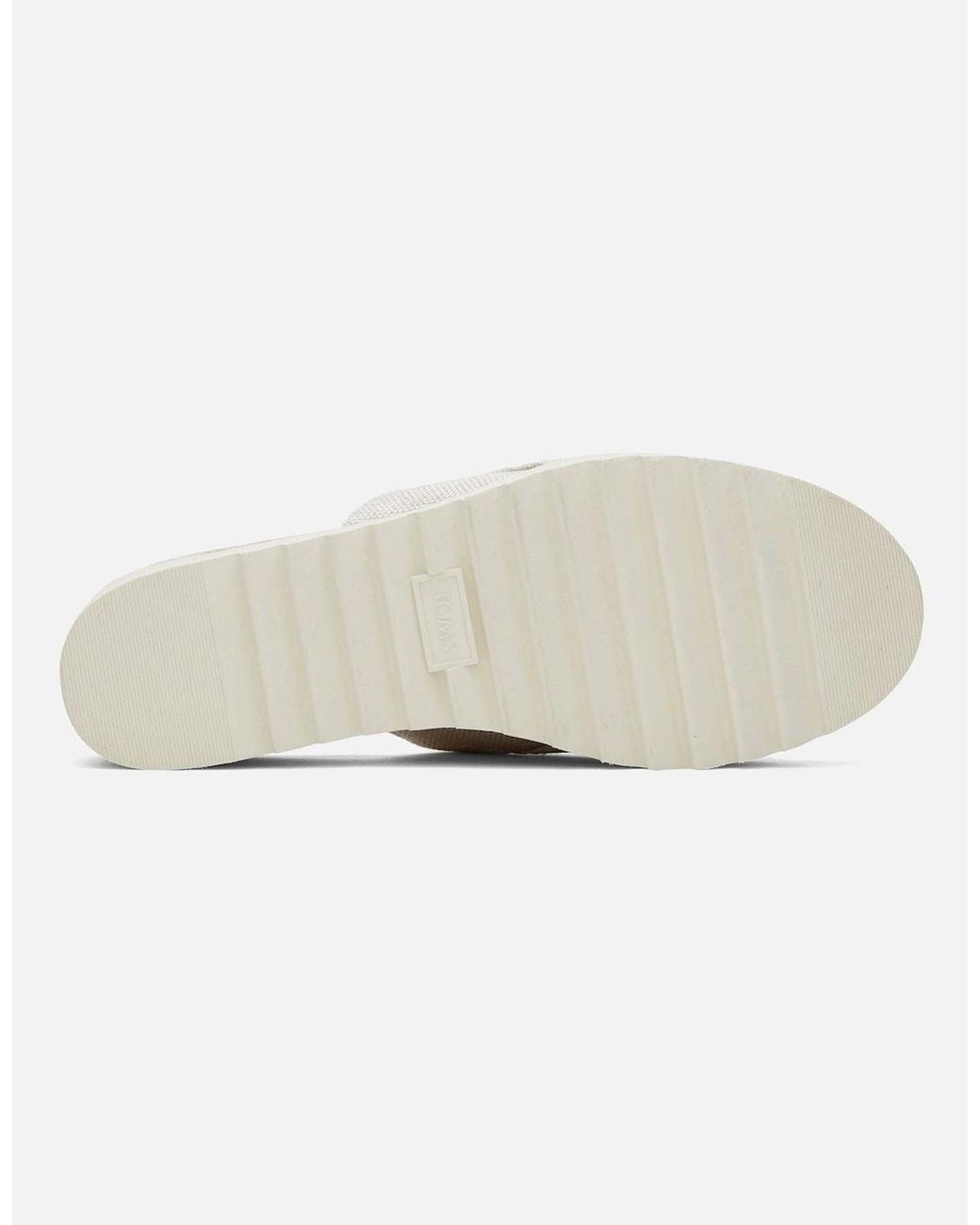 TOMS White Diana Mule Nylon Natural Wedges