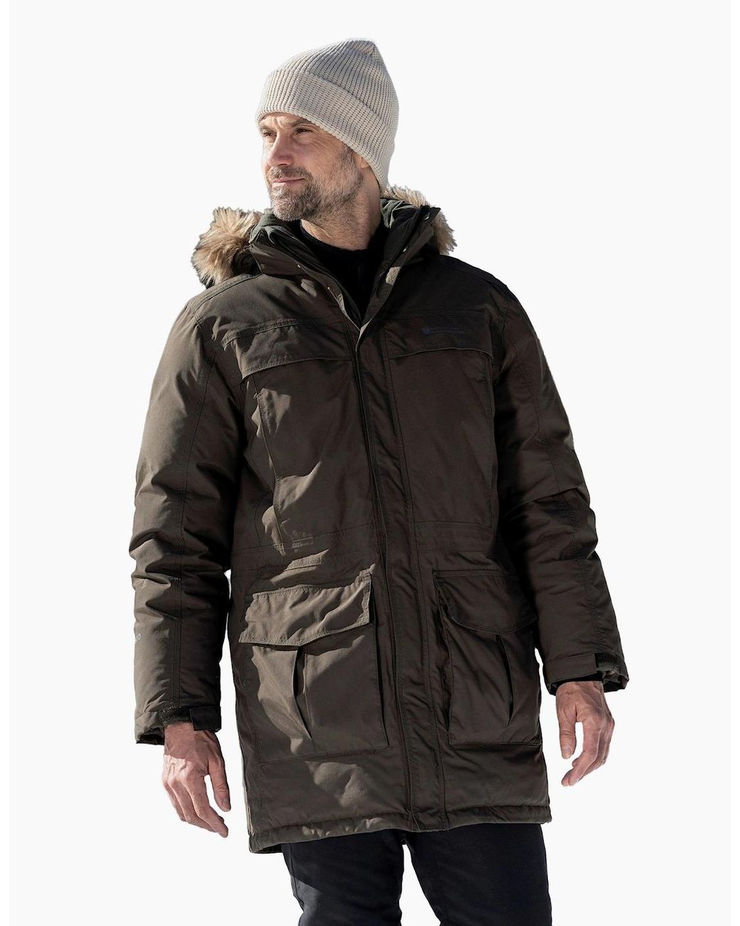 Mountain Warehouse Gray Antarctic Extreme Waterproof Down Jacket for men