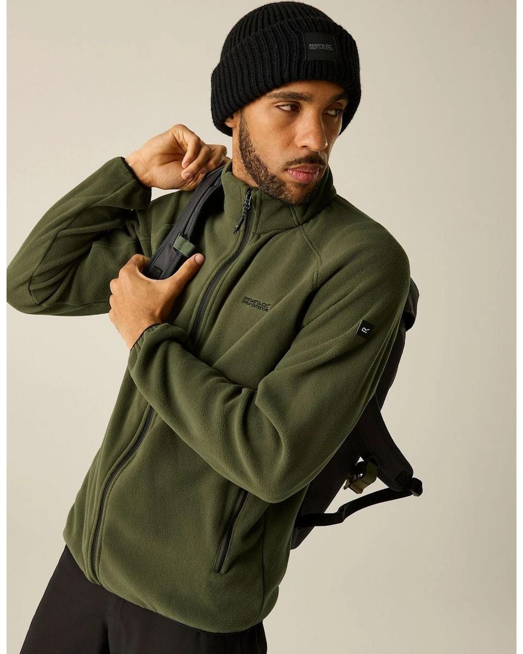Regatta Green Hadfield Full Zip Fleece Jacket for men