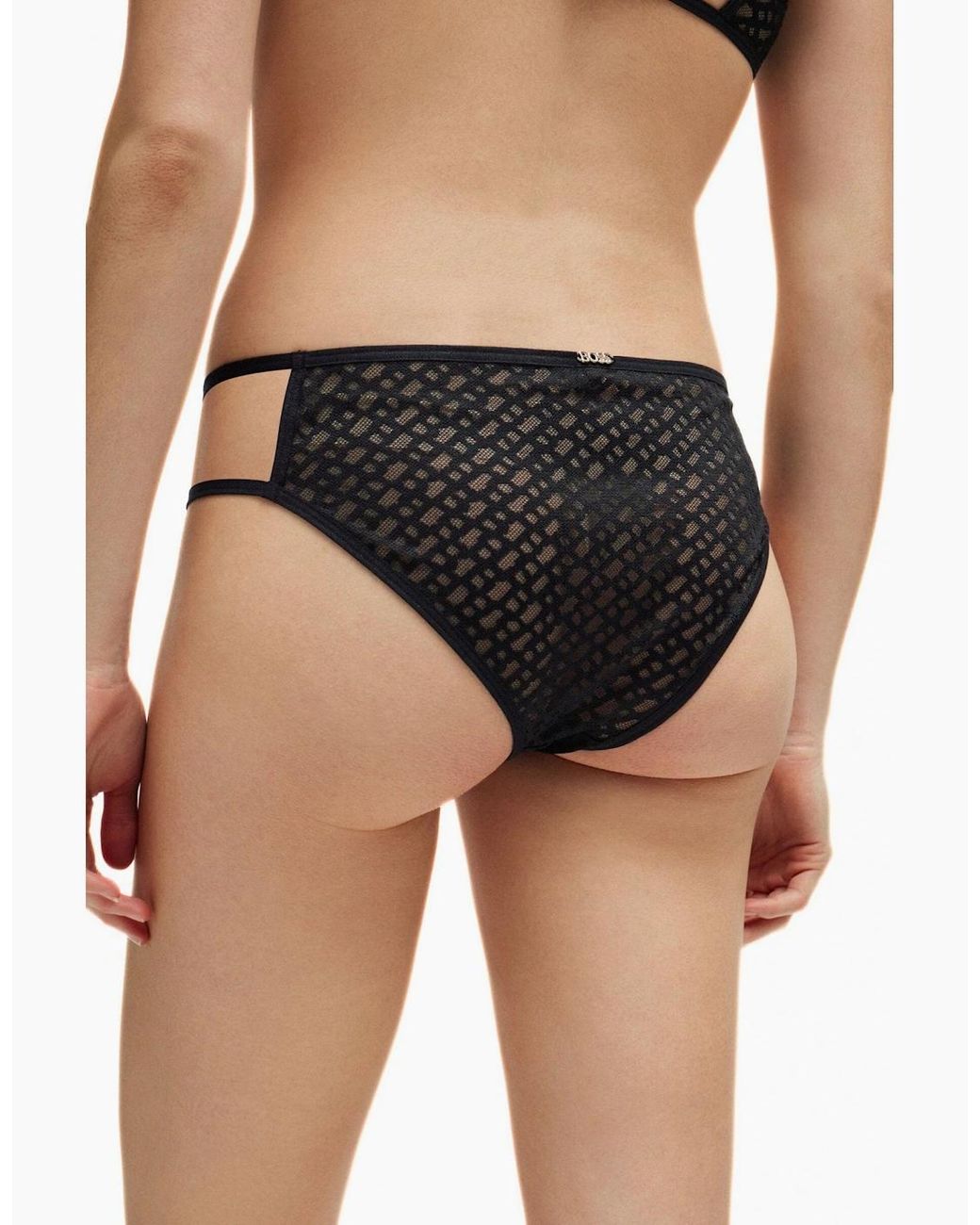Boss Black B-Luxe Lace Brief, W/ Metal Logo