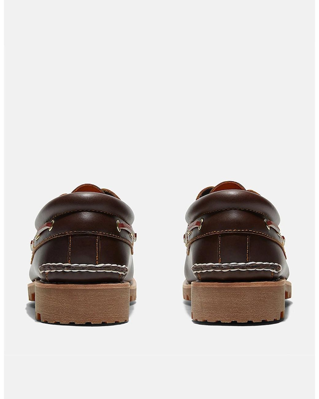 Timberland Brown Authentic 3-Eye Lug Handsewn Boat Shoe