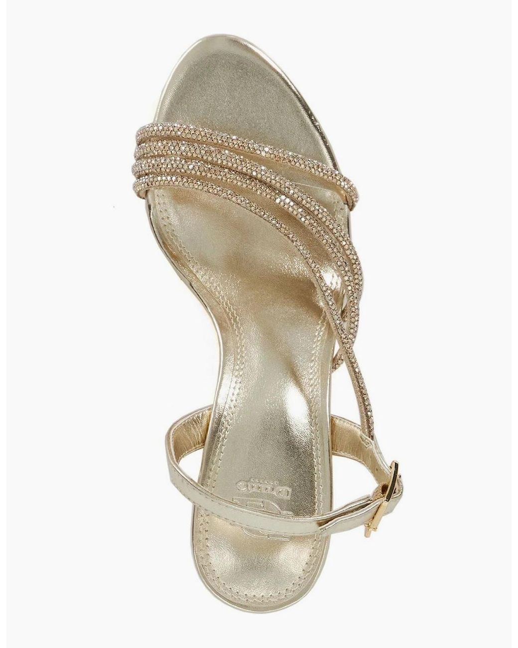 Dune Metallic Kemory Open Toe High Heel Wedge Sandals