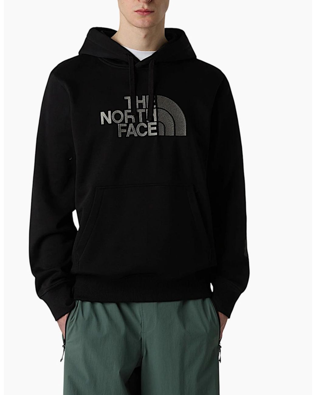 The North Face Black Drew Peak Hoodie Casual Sweatshirt Overhead Pullover Hoody for men