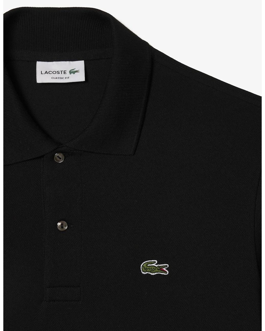 Lacoste Black Classic Short Sleeved Polo Shirt for men
