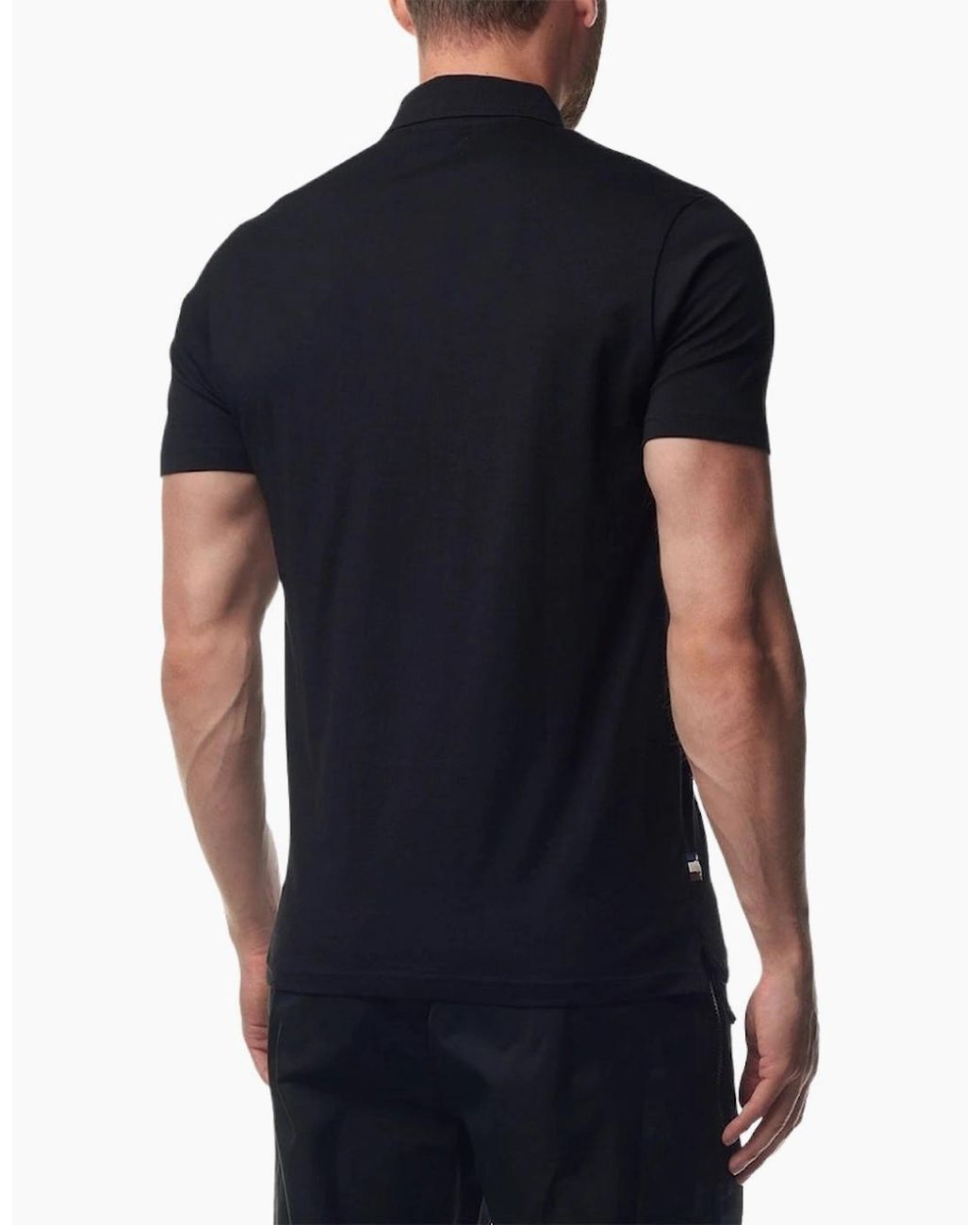 Aquascutum Black Active Beach Sailor Check Polo Shirt for men