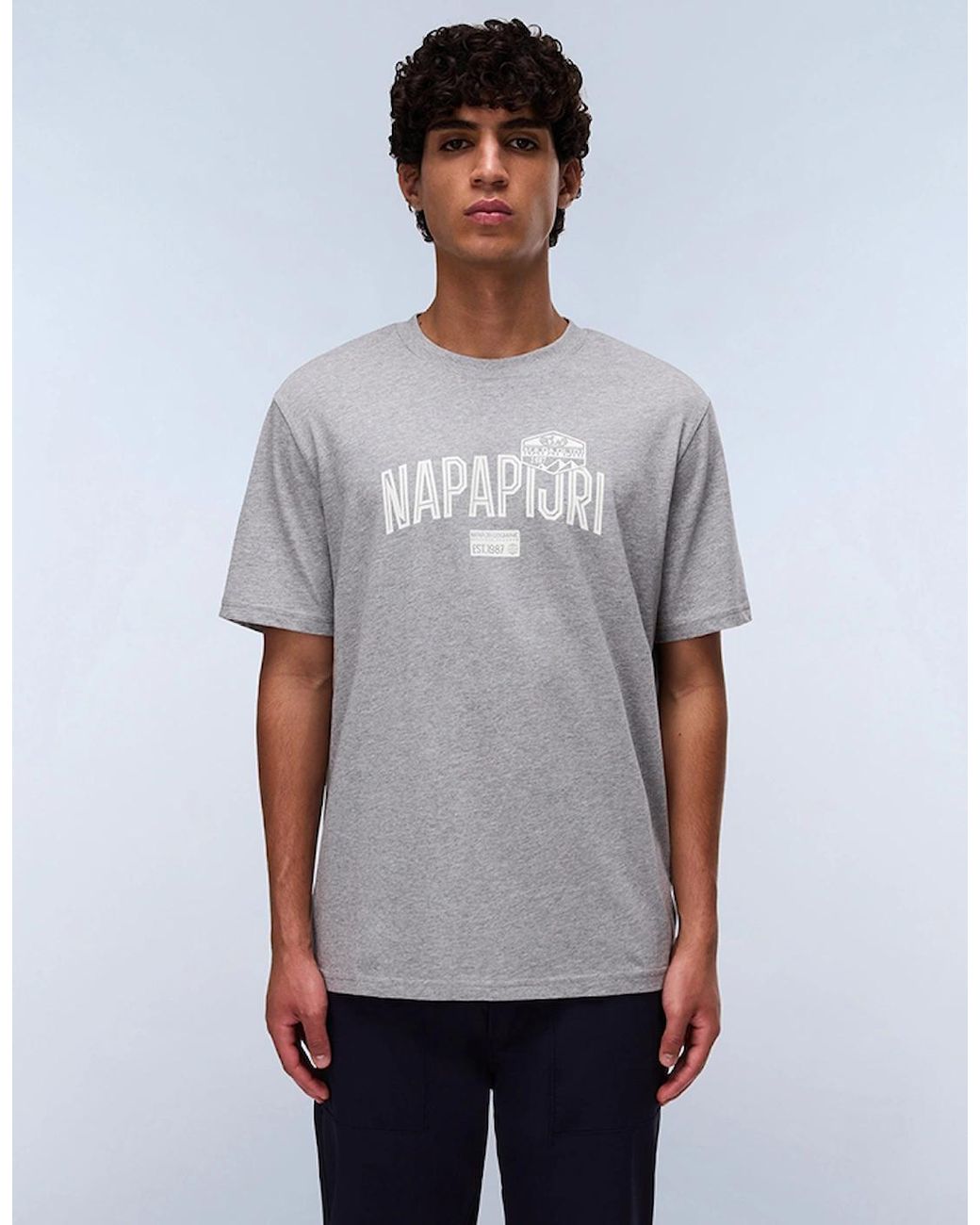 Napapijri Gray Funes Short Sleeve T-Shirt