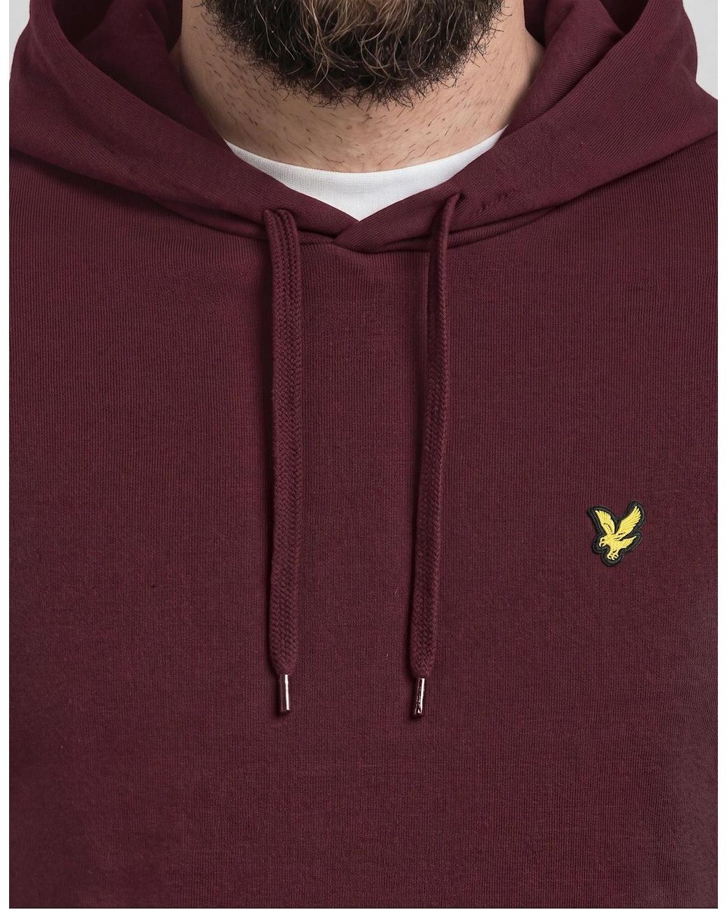 Lyle & Scott Red Loopback Cotton Hoodie for men