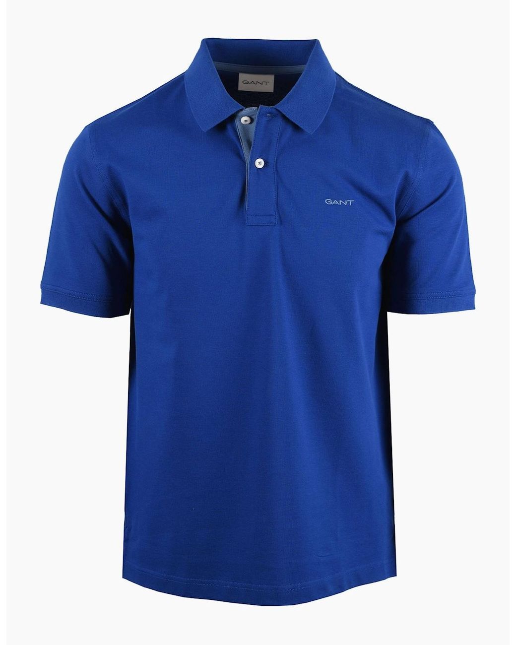 Gant Blue Contrast Polo Shirt Crisp for men