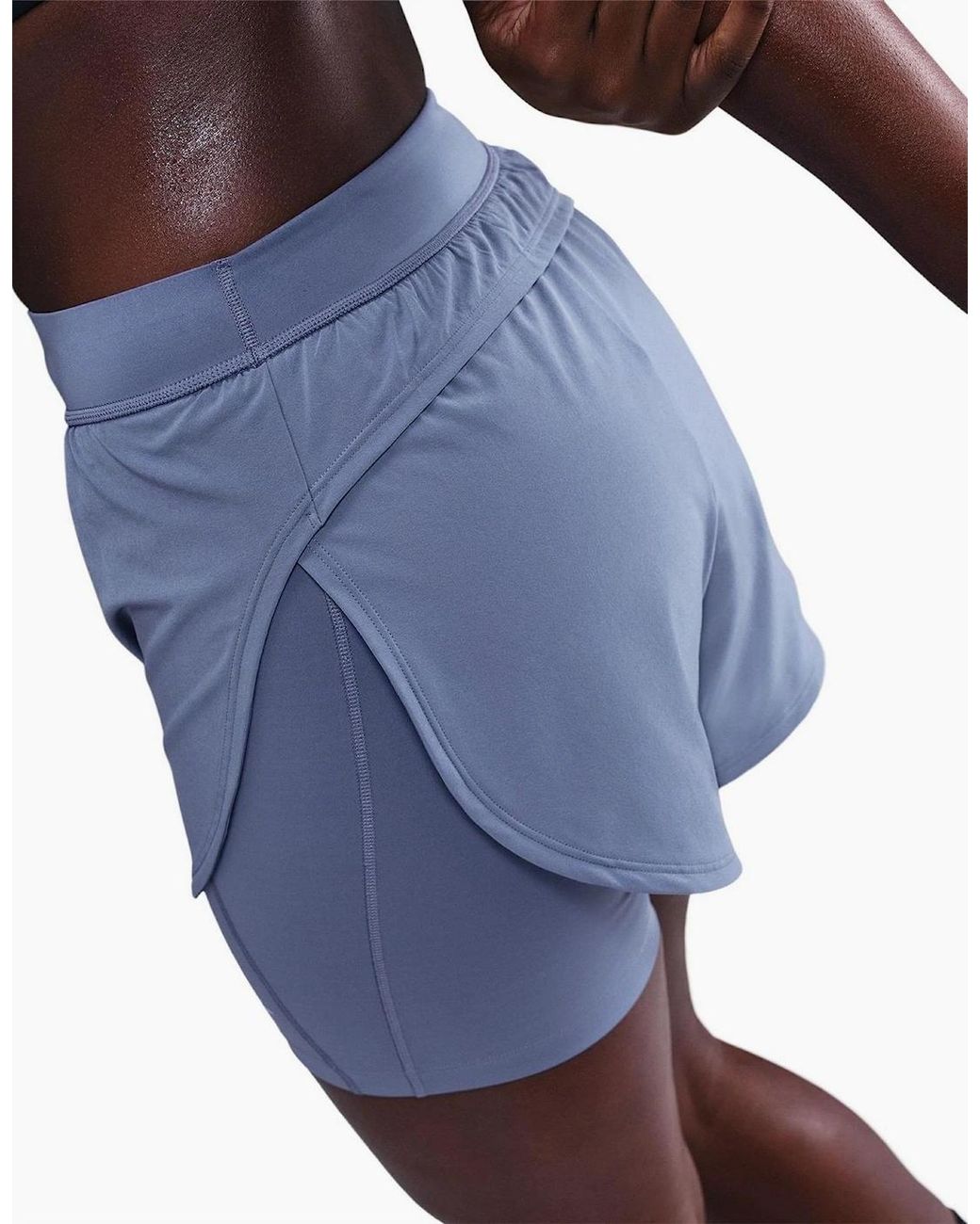 Nike Blue Universal Solid Athletic Shorts With Elasticated Waistband