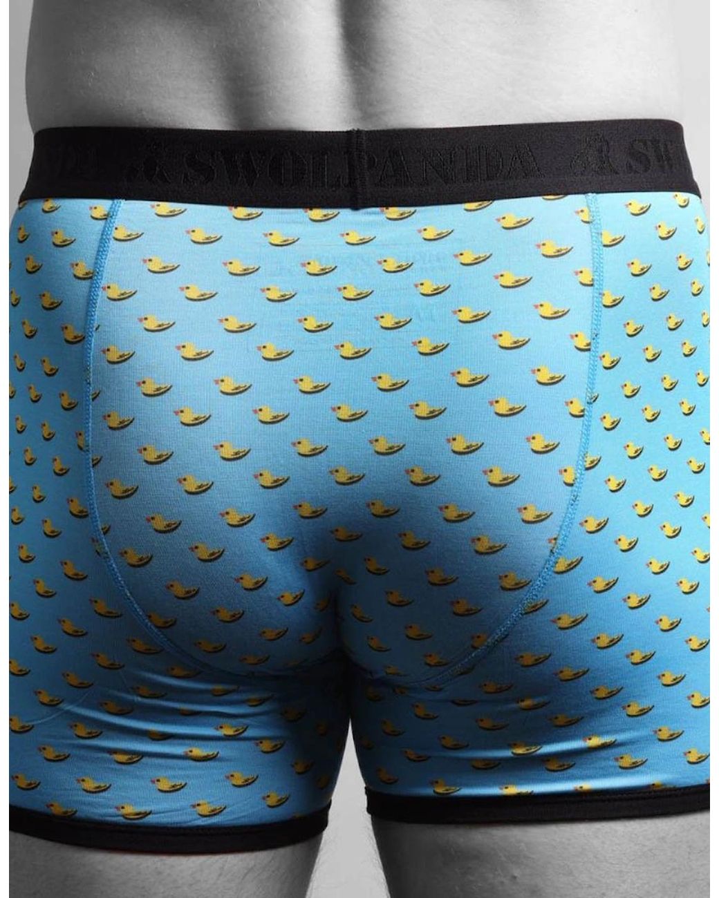 Swole Panda Blue Ducks Bamboo Boxer Brief for men