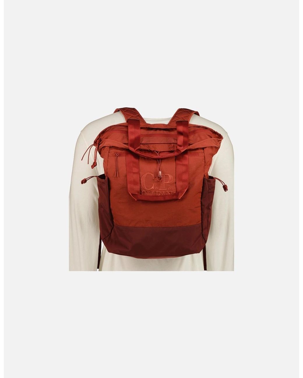 C P Company Red Chrome-R Tote Backpack for men