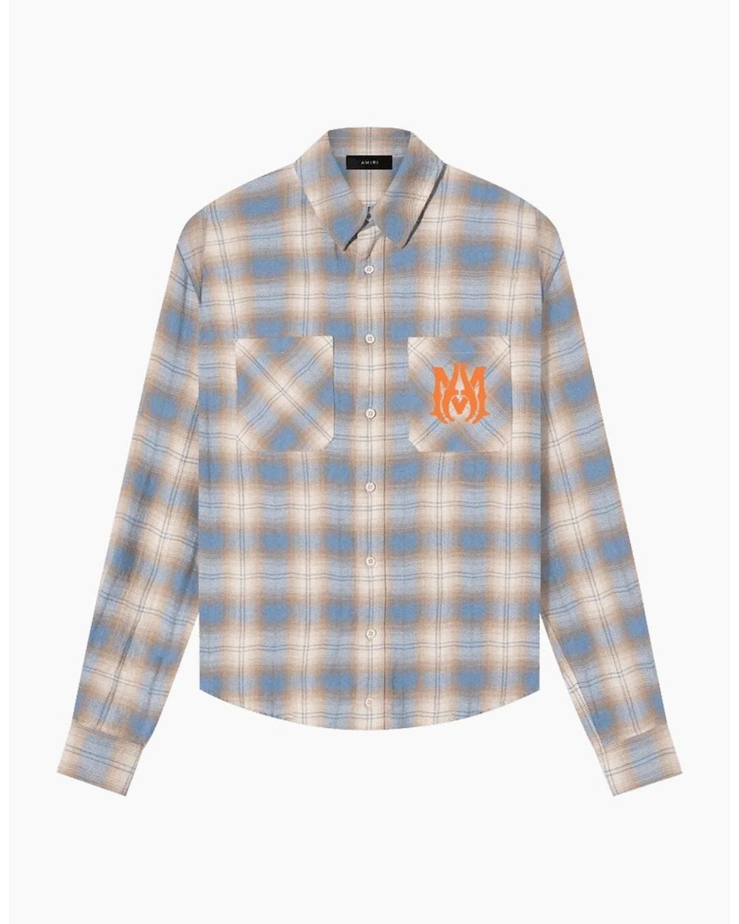 Amiri White Ma Vintage Stencil Plaid for men