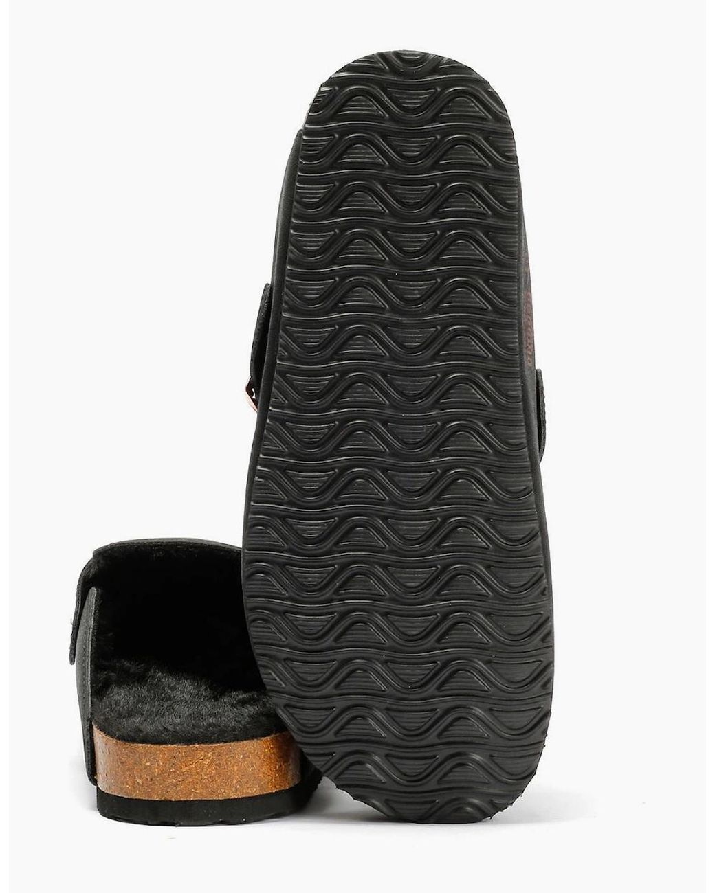 Original Penguin Black Penguin Poppy Fur Suede Mules