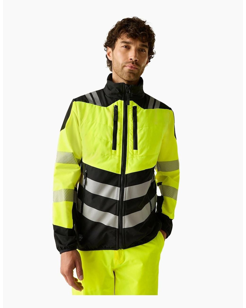 Regatta Yellow X-Pro Hi-Vis Hybrid Jacket for men