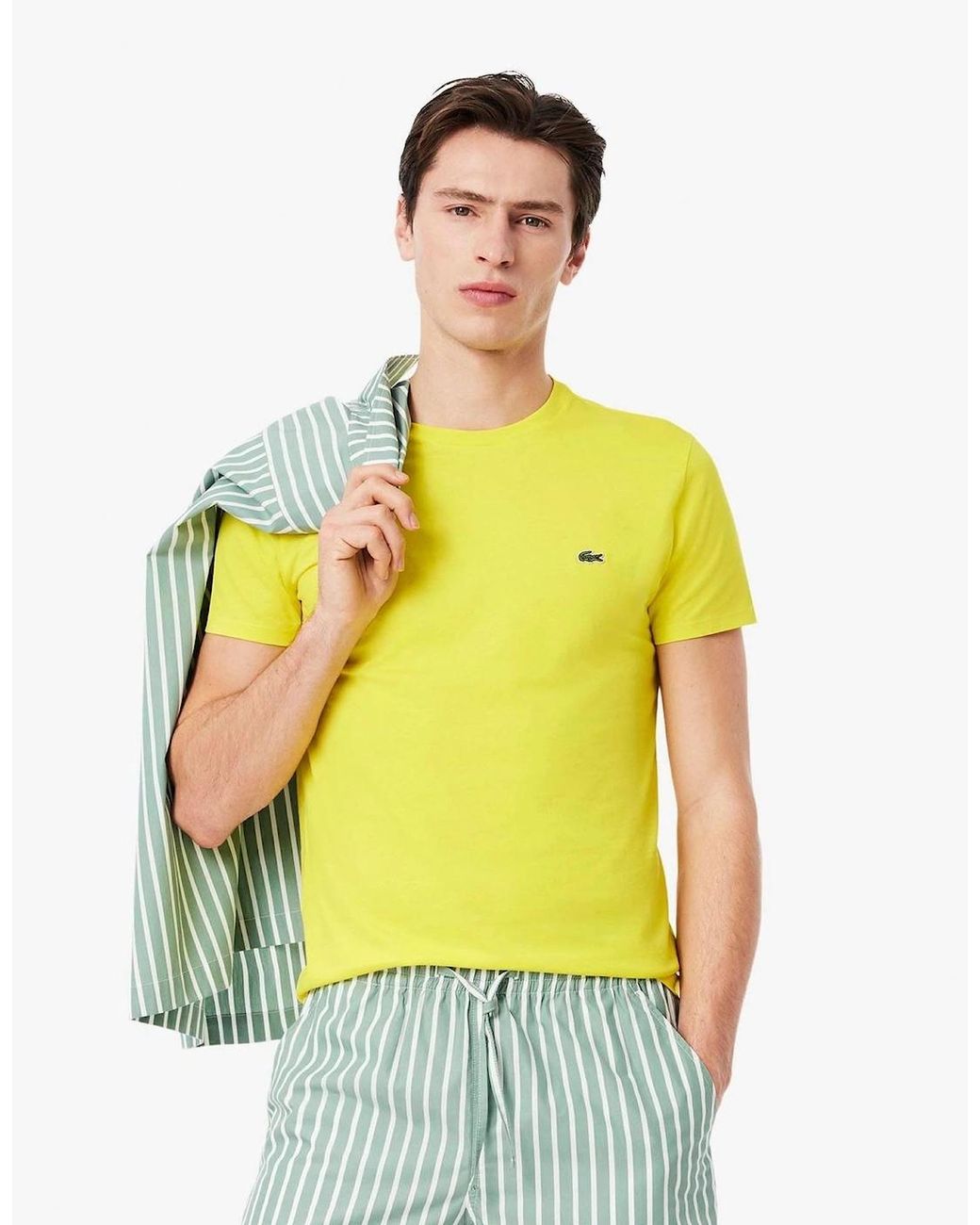 Lacoste Yellow Pima T Shirt for men