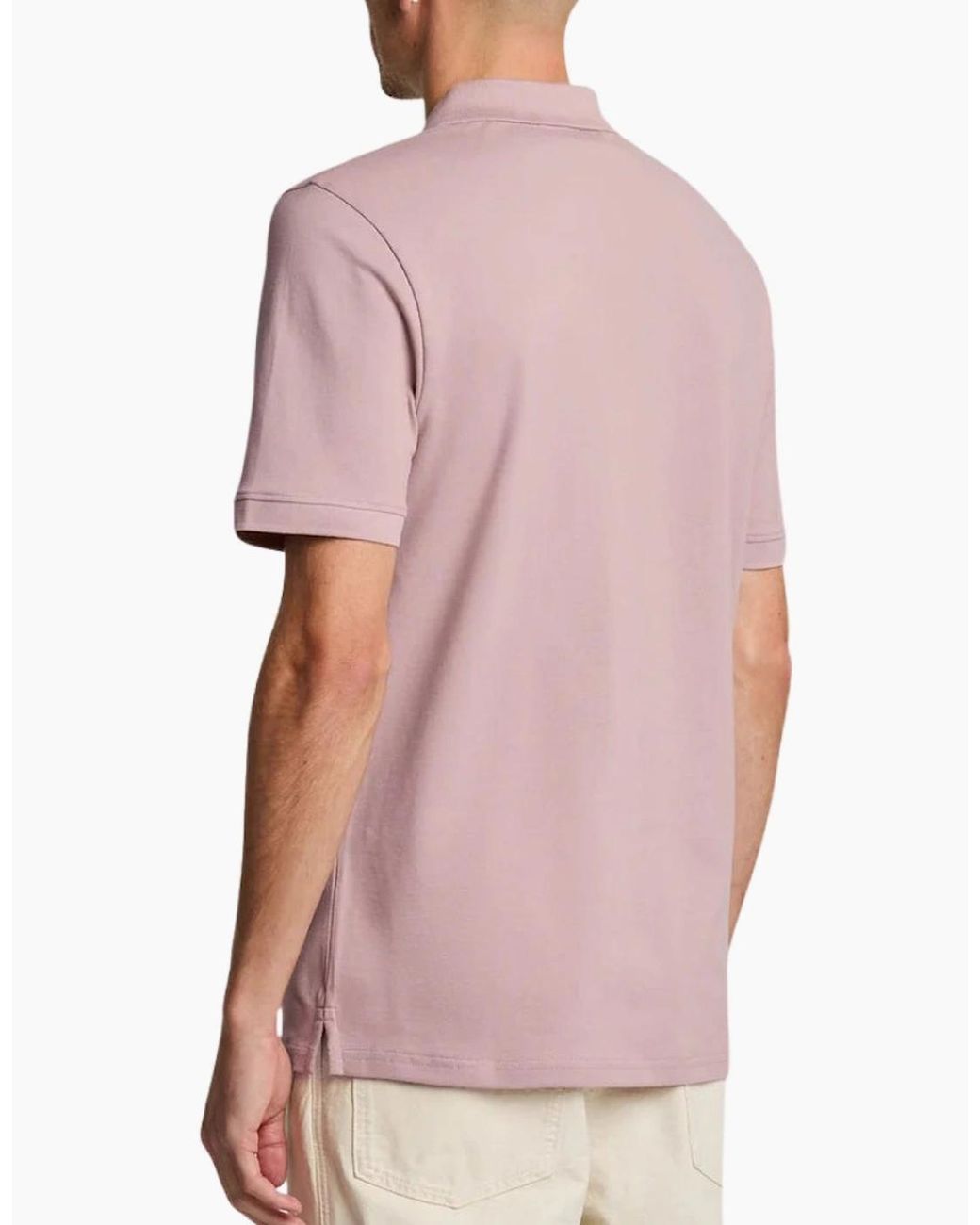 Lyle & Scott Pink Lyle & Scott Field Thistle Plain Polo Shirt for men