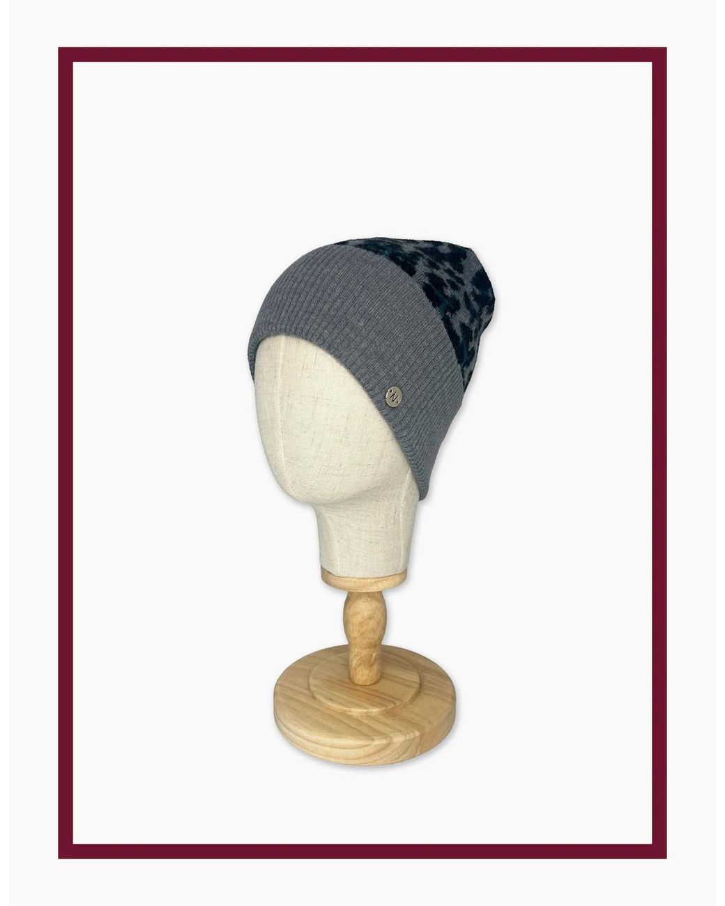 Nooki Design Blue Darcy Leopard Beanie