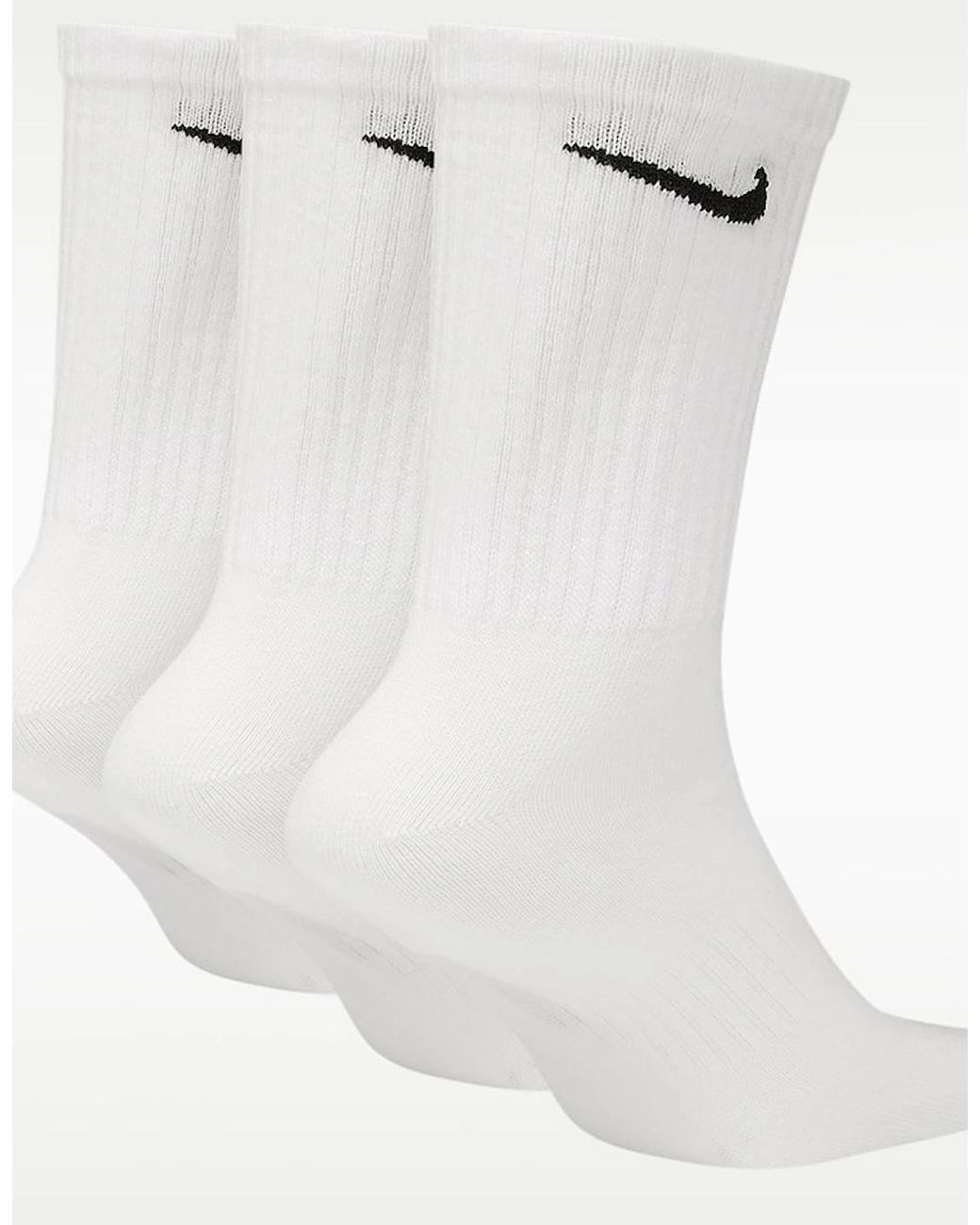 Nike White Everyday Lightweight Training Crew Socks 3 Pack