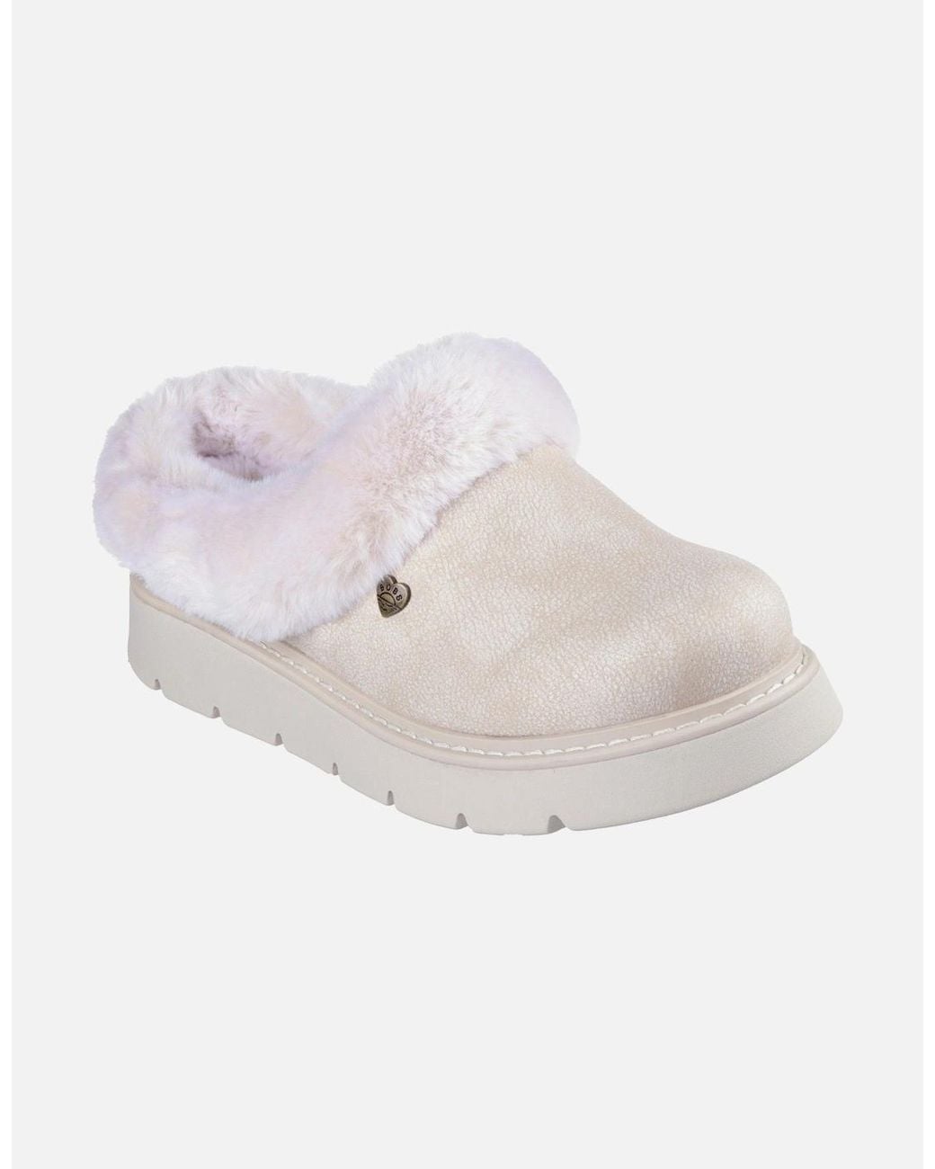Skechers White Bob Keepsakes Lite Slip On Memory Foam Slipper
