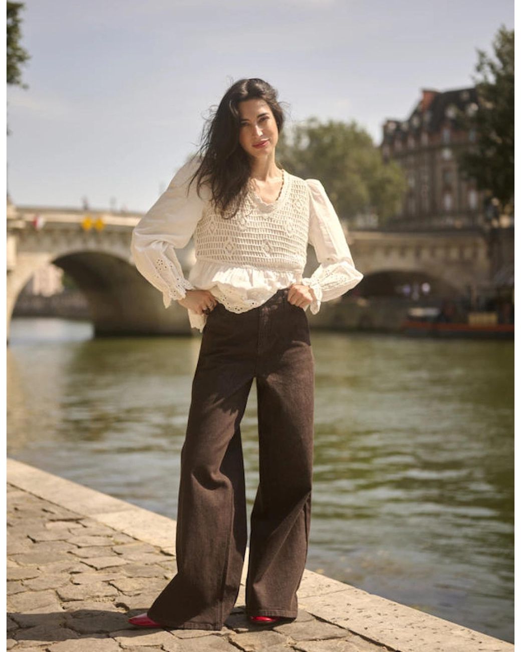 Cream Brown Visti Jeans