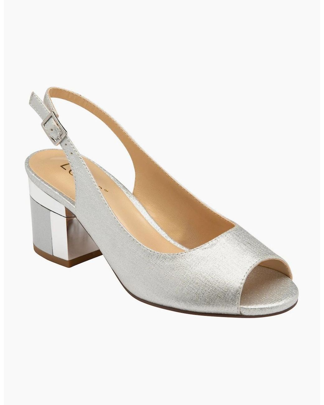 Lotus White Evelyn Slingback Sandals