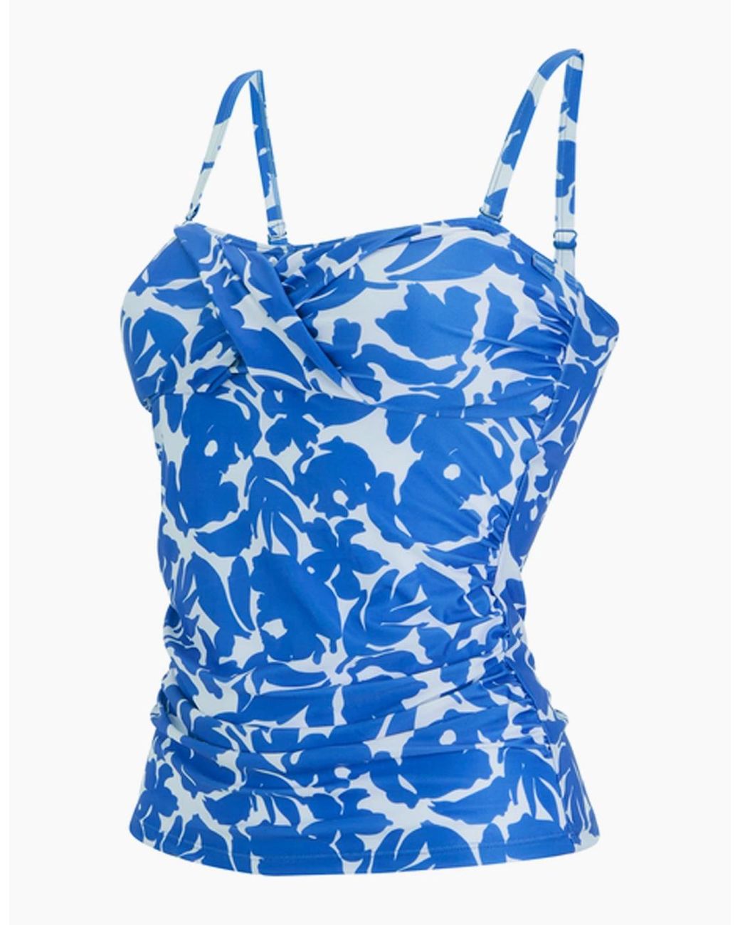 Regatta Blue Ladies Aceana Iii Floral Tankini Top