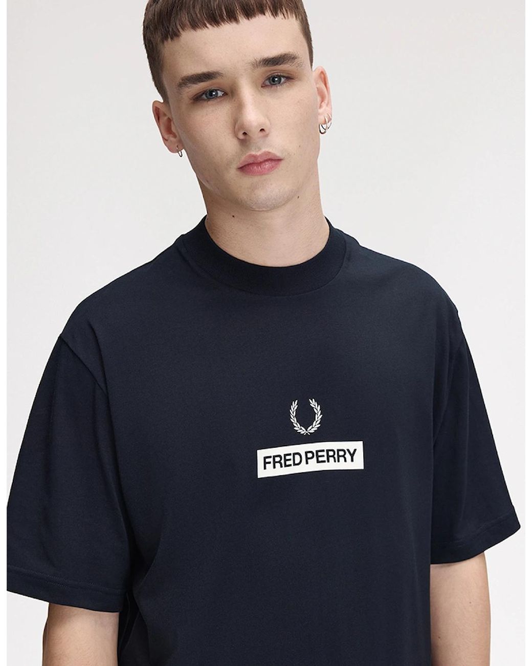 Fred Perry Blue Graphic T-Shirt