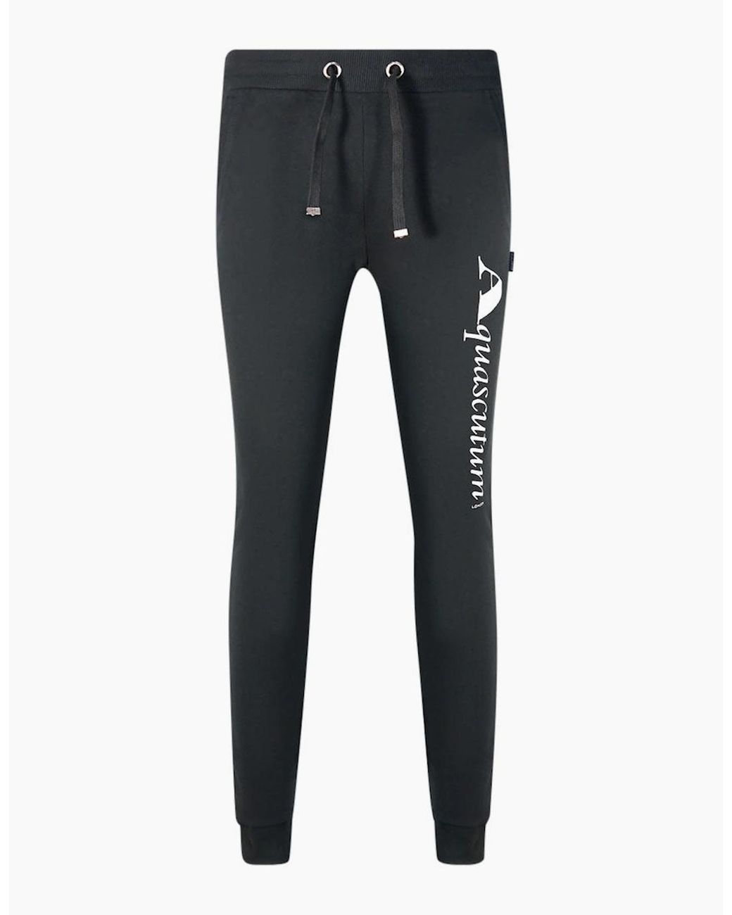 Aquascutum Black Logo Sweat Pants for men