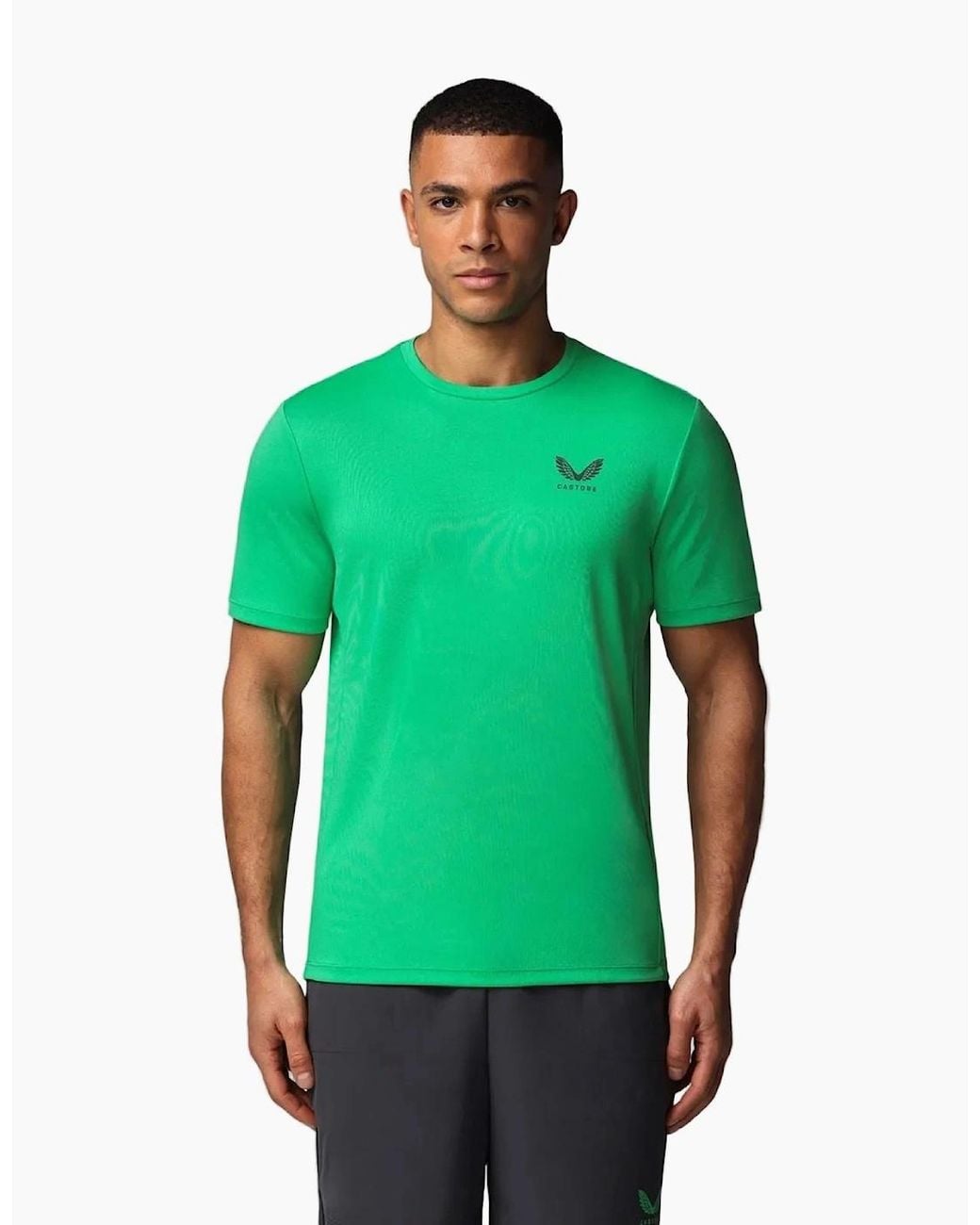 Castore Green Short Sleeve Polyester Activewear T-Shirts for men