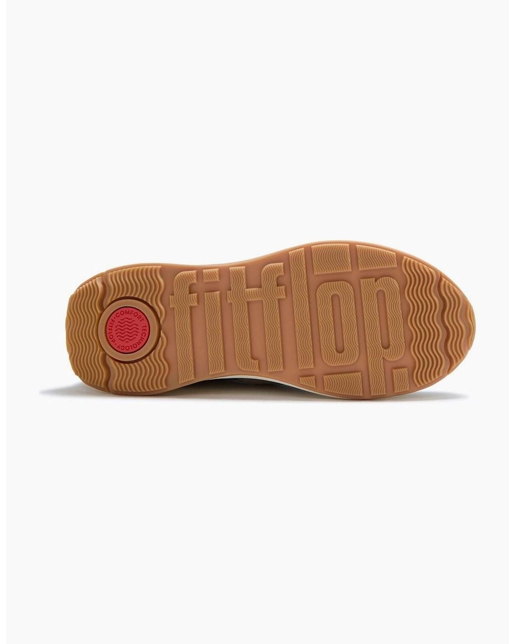 Fitflop Natural F-Mode Flow Suede Cappuccino Trainers