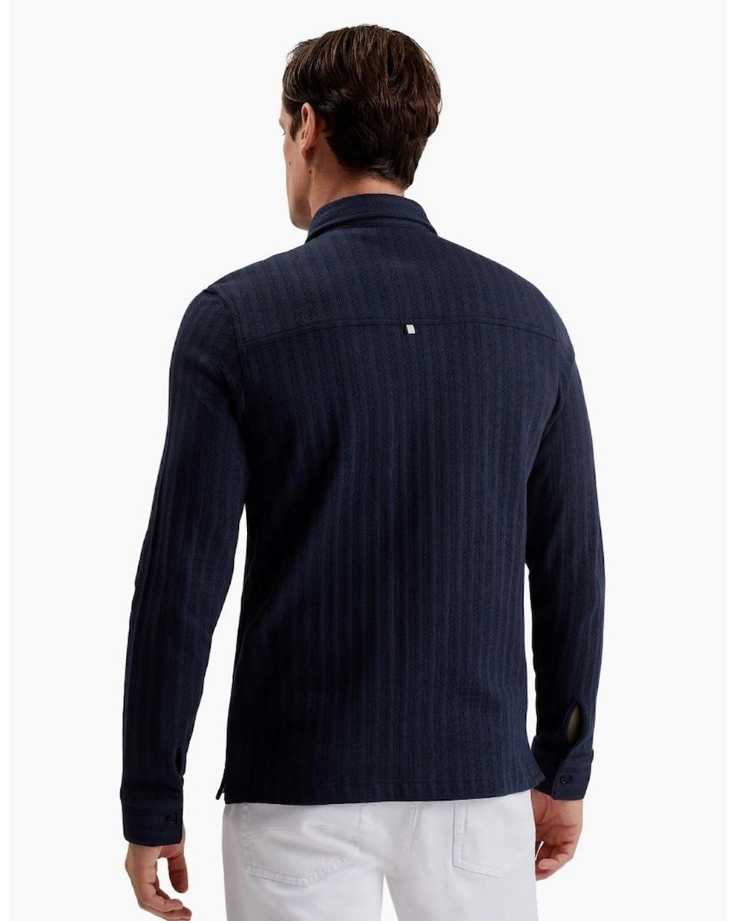 Ted Baker Blue Belza Regular Fit Textured Shirt for men