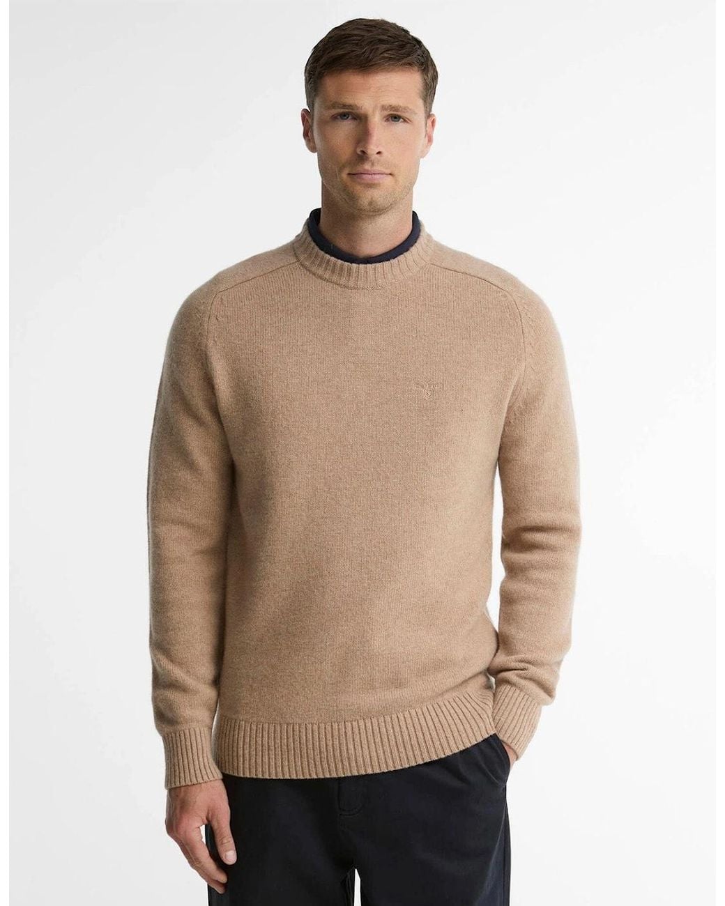 Barbour Natural Newtown Crew Neck Jumper for men