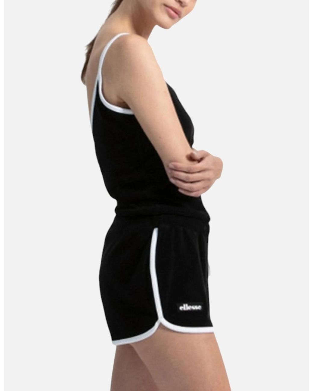 Ellesse Black Loron Playsuit Jumpsuit Sports Summer Playsuit Dungarees