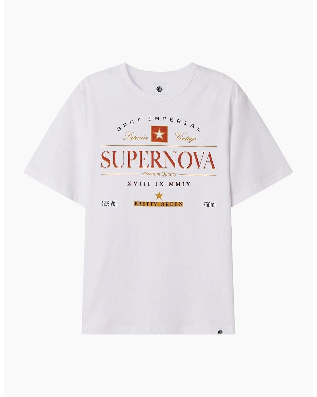 Pretty Green White Supernova T-Shirt for men