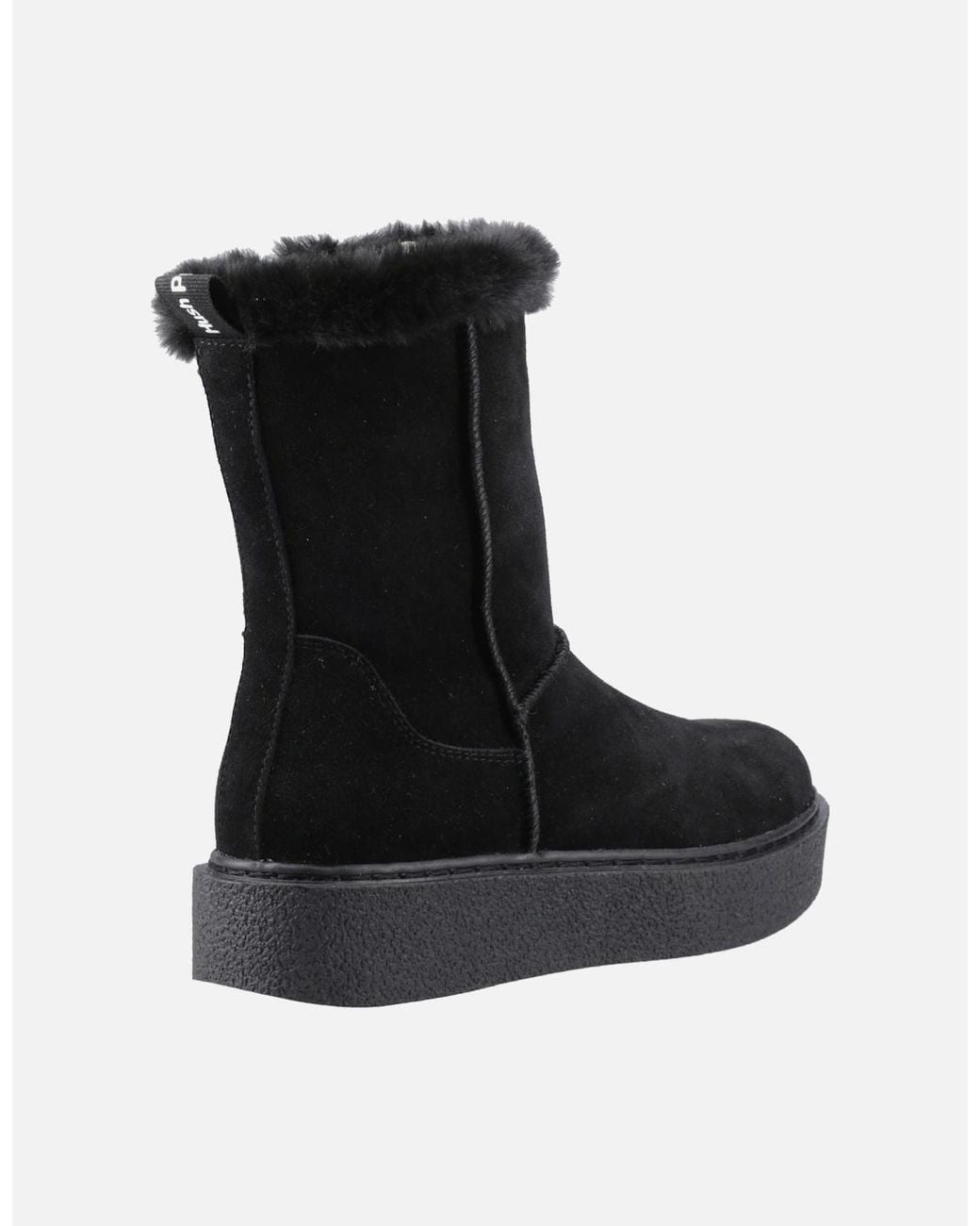 Hush Puppies Black Becca Mid Suede Boots