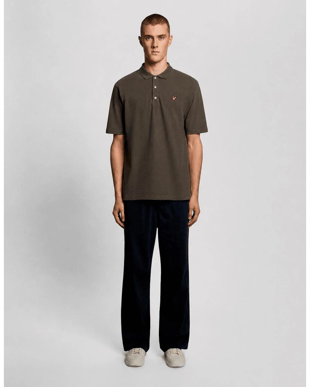 Lyle & Scott Brown Heavy Cotton Polo Shirt for men