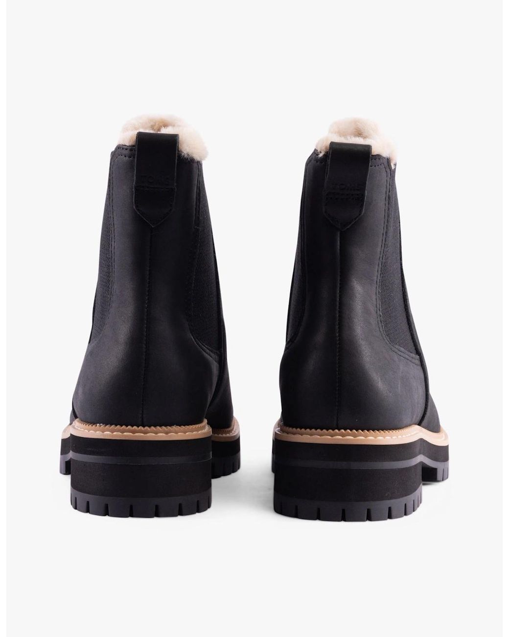 TOMS Black Bennet Heeled Chelsea Boots
