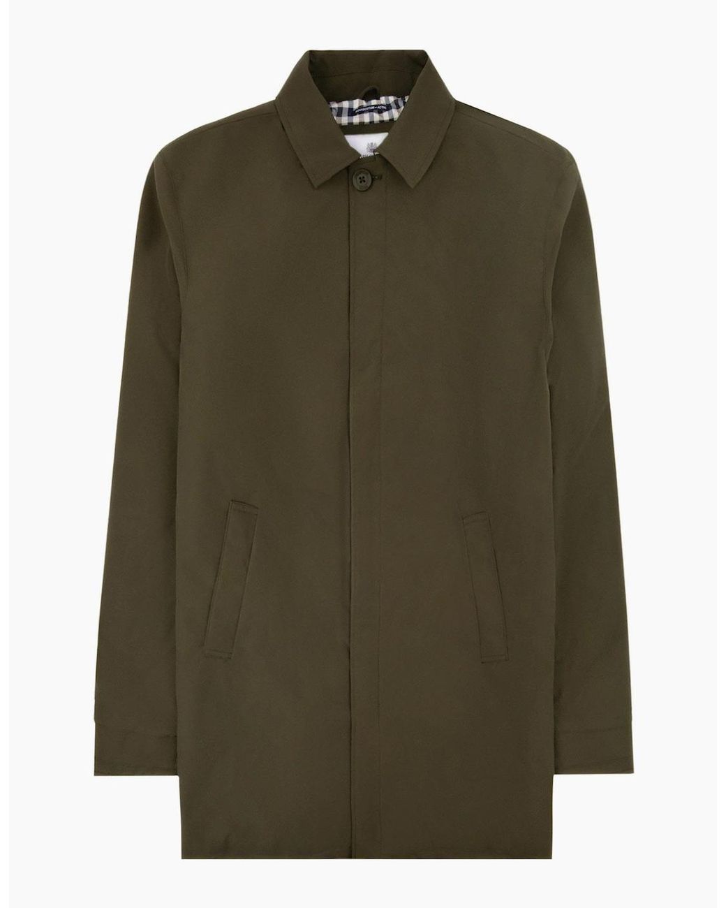 Aquascutum Green Shell Active Mid Trench Coat Army 06 for men