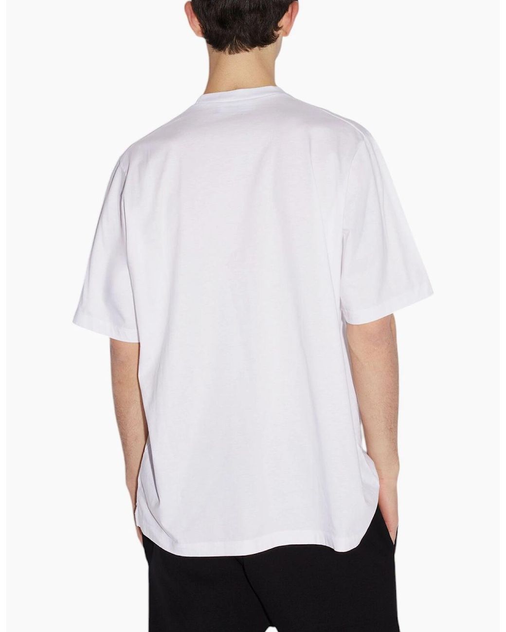 DSquared² White T Shirts Shorts Sleeve Crew Neck Graphic Print Casual Cotton New for men