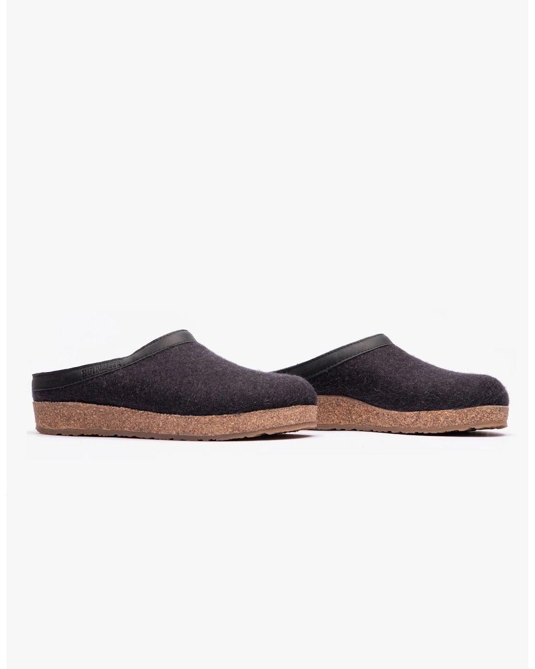 Haflinger Brown Torben Slipper Mules Graphite
