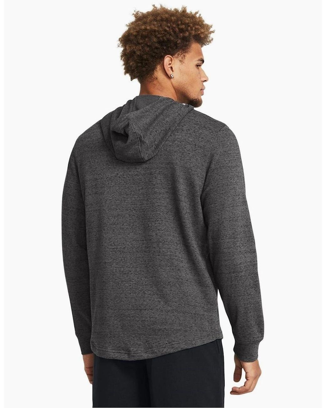 Under Armour Gray Rival Terry Graphic Hood for men