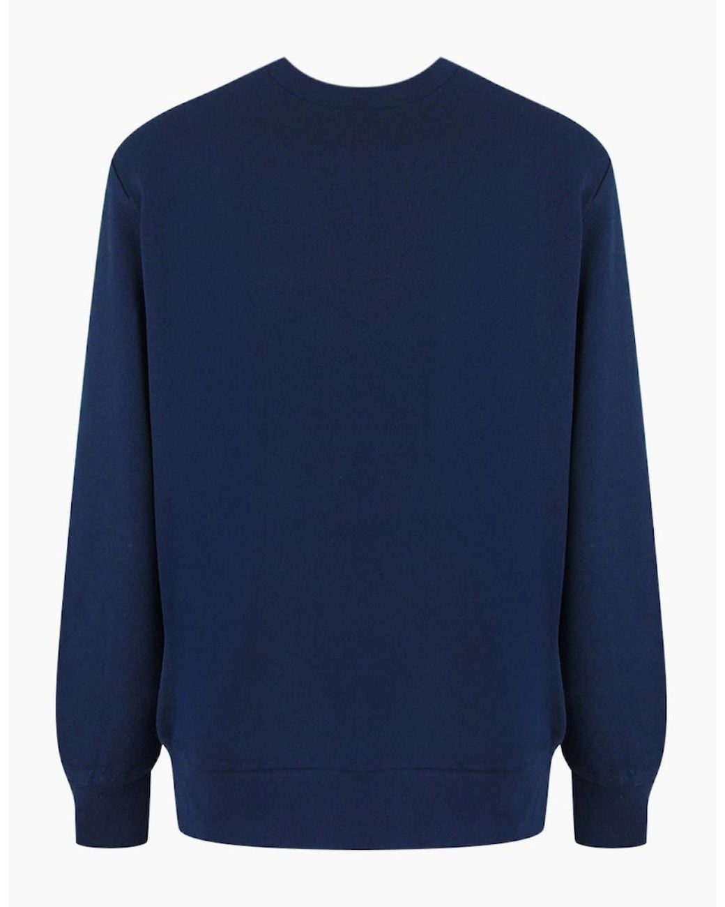 Lyle & Scott Blue Lyle & Scott Diagonal Weave French Terry Crewneck for men