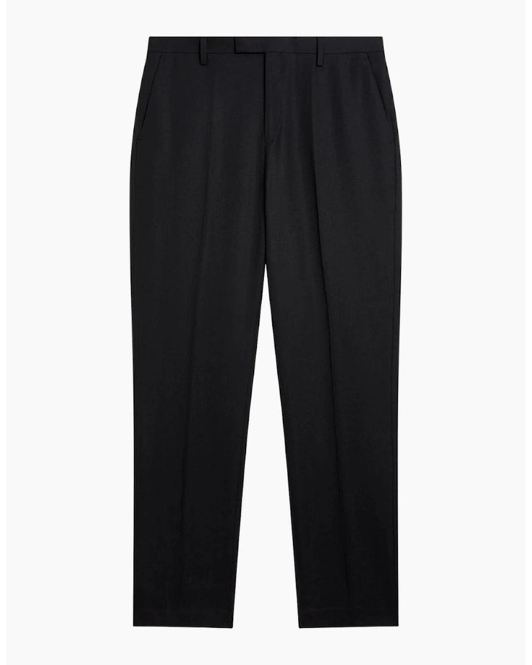 Ted Baker Black Selwynt Lightweight Wool Blend Trousers for men